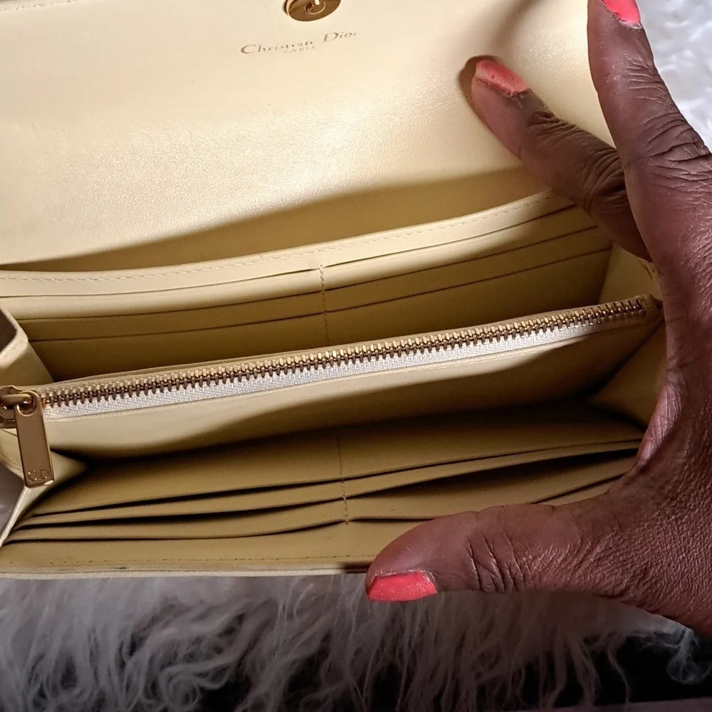 Christian Dior Caro Orchid Long Wallet